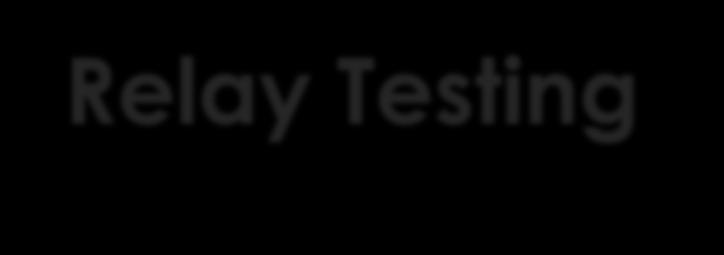 Relay Testing Perform as