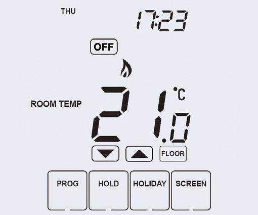 Room Temperature SET Temperature This is the current room temperature.