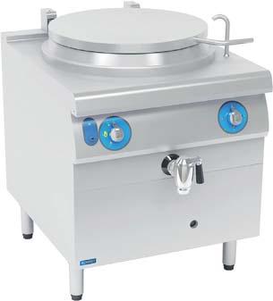 o Bain-marie: automatic fill of the double jacket when switched on ensures greater safety.