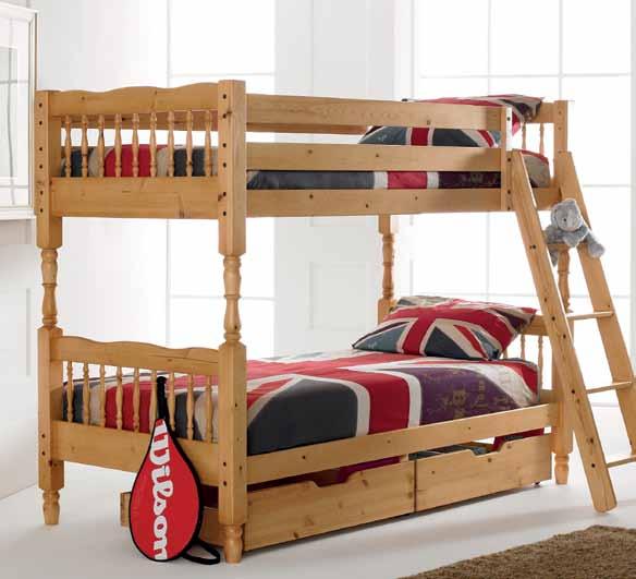 Wooldale Bunk is a traditional colonial style solid bunk bed.
