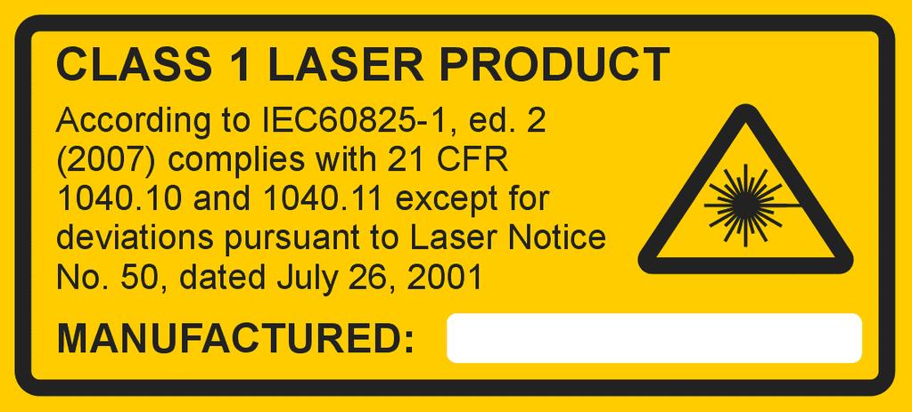 (MultiTox-Fluor) Detection Cartridge User Guide Laser Light WARNING! This symbol indicates that a potential hazard to personal safety exists from a laser source.