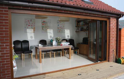 Practical and flexible our bi fold doors can be partially opened to use as an everyday back door or fully