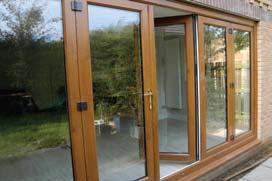 and airiness inside with minimal obstruction. They allow a wider opening from a house or conservatory.