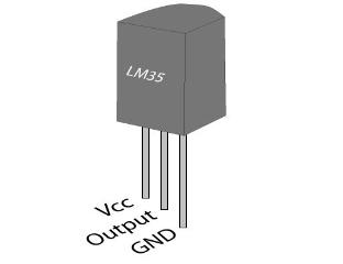 proportional to the temperature. The LM35 generates a higher output voltage than thermocouples and may not require that the output voltage be amplified. Temperature sensor is shown in figure 2.