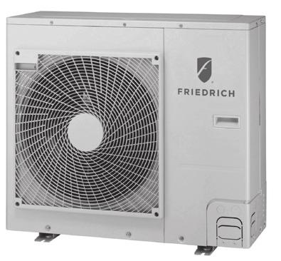 VOLTAGE FRIEDRICH MODEL Features Inverter technology (variable speed compressor) Internal condensate pump with 27 ½" lift*