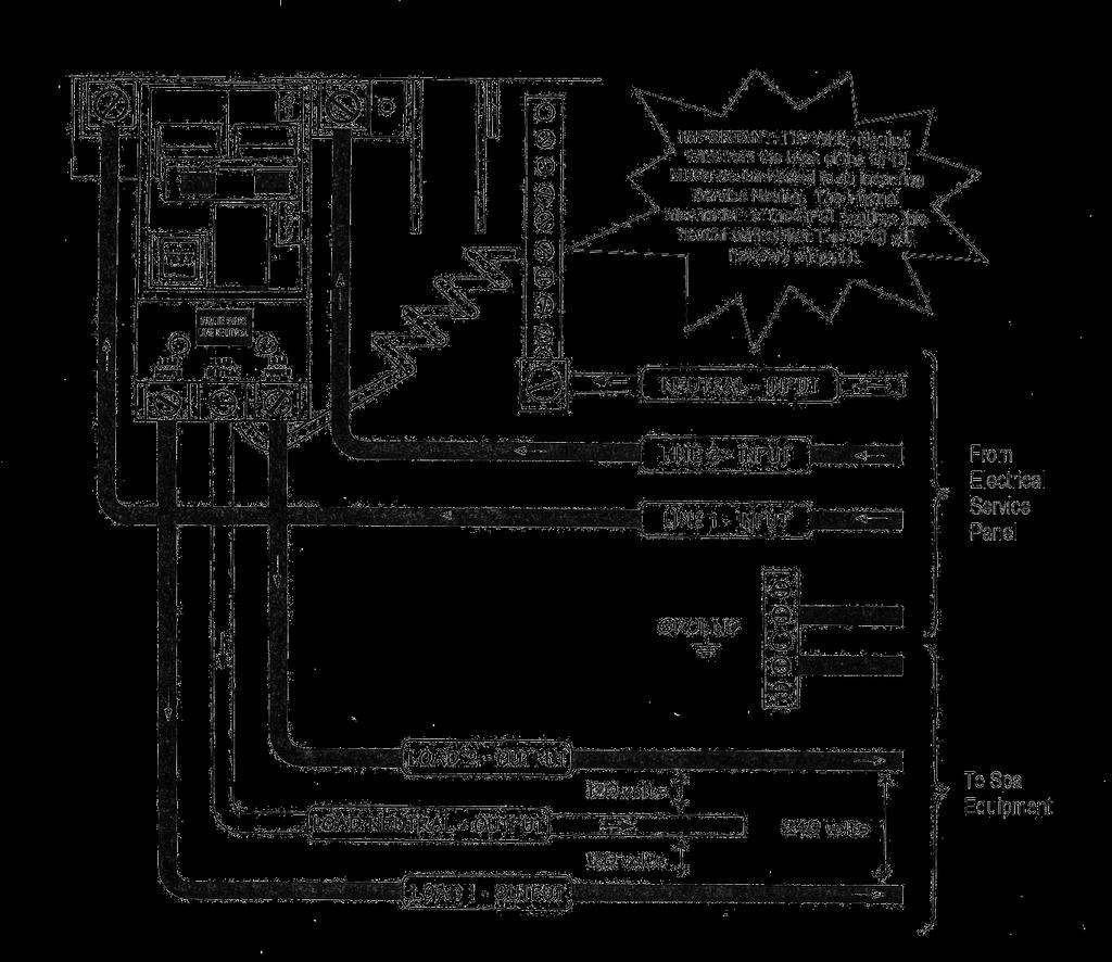 GFCI, Wiring Info (cont d) SPA WIRING SCHEMATIC FOR CERTIFIED ELECTRICIAN S REFERENCE ONLY