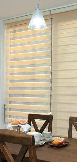 sheer fabric, allowing you to alter the direction of the light and adjust the level of privacy without