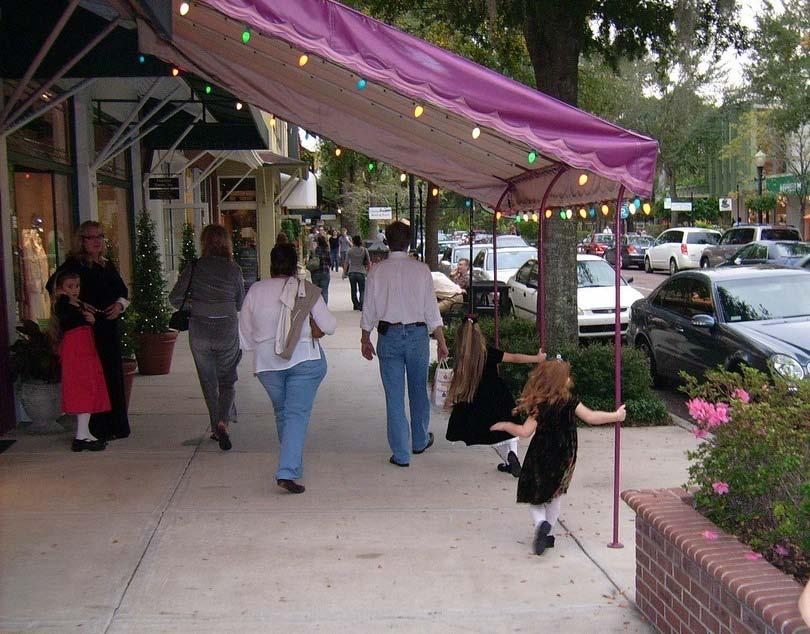 Urban design principles are based upon creating pedestrian friendly spaces.