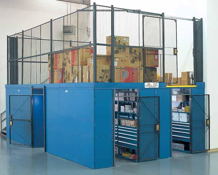Storage Walls Systems and stacked cabinets lend