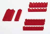 Plastic Boxes Grooved Trays Plastic Boxes Made of high impact polystyrene (HIPS) red plastic, these boxes are for storing small parts.