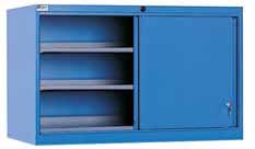 Sliding and Hinged Door Shelf Cabinets Shelves have a maximum load capacity of 440 lbs.