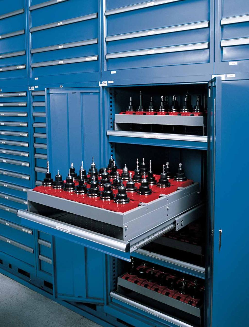 Lista Tool Storage Lista stacked cabinets safely and efficiently house a broad array of