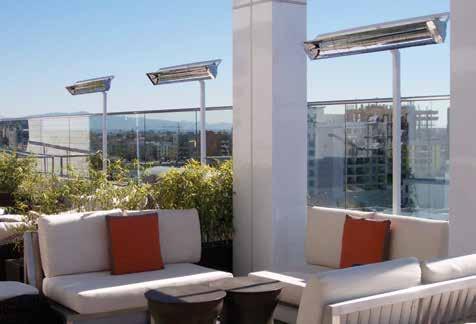 why Infratech is the perfect addition to your commercial space AN ARRAY OF MOUNTING OPTIONS n Our heaters are equally at home tucked beneath canvas awnings, nestled under beams, flushmounted into a