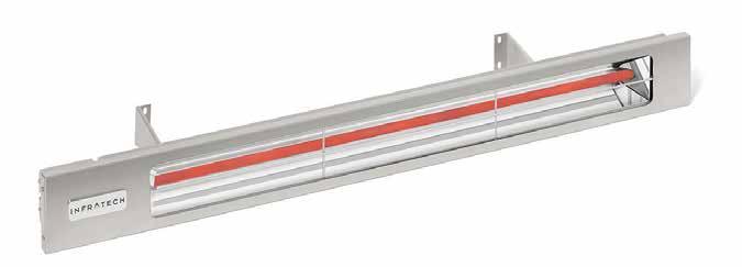 Infratech heaters have a smaller, sleeker profile than typical