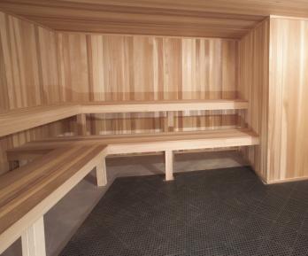 Pre-Cut McCoy Saunas For the Do-It-Yourselfer and the Contractor The pre-cut interior sauna package contains everything you need to finish and equip the sauna interior after the