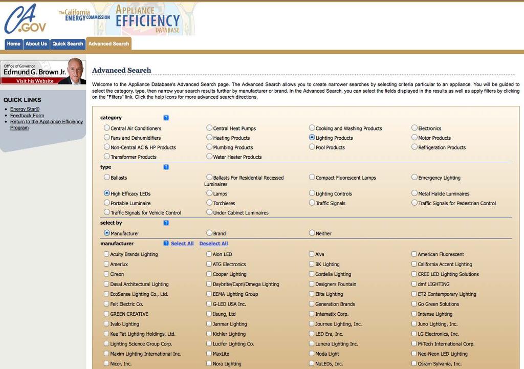 Energy Commission Appliances Database