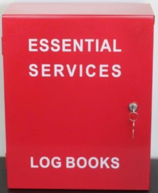 WCFEXLBC Essential Services Lock Box, Red Powder