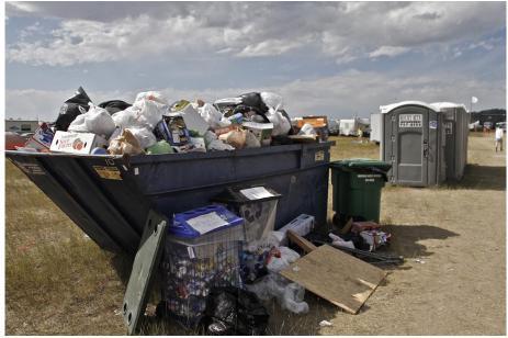 Social pressure to recycle properly is lower in campgrounds because people don t feel as if they are being watched. This can increase contamination and overall messiness.