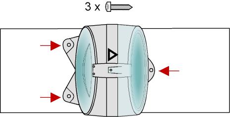 Dimensions 180 146 183 70 235 27 35 Fig. 1: Dimensions 2.1 Mounting the air duct kit The required mounting position is indicated by the arrow on the top of the enclosure.