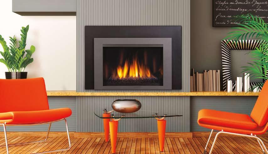 The Jordan, Minneapolis, and Rockford inserts offer a louverless firebox, enormous viewing area, and realistic flame.