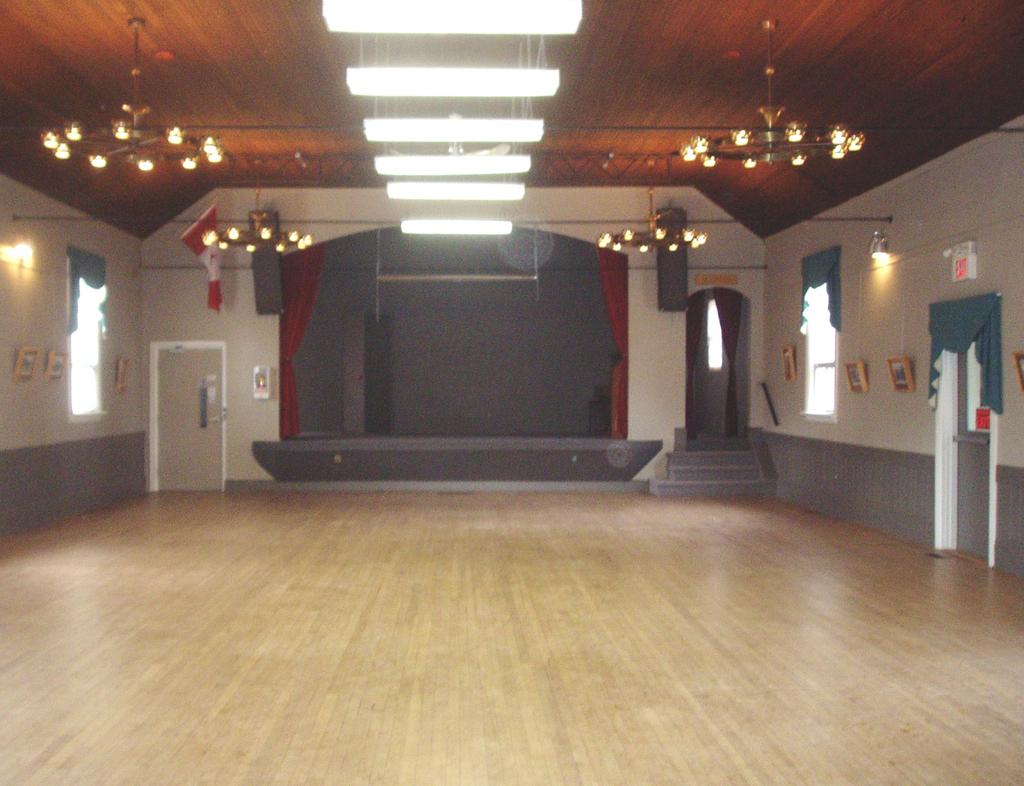 The hall is used for community functions including meetings, entertainment, activities of community groups, and rented for various social functions. It is used most days of the week and year round.