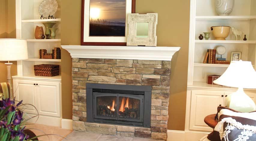 Direct vent gas fireplace inserts are self-contained units designed