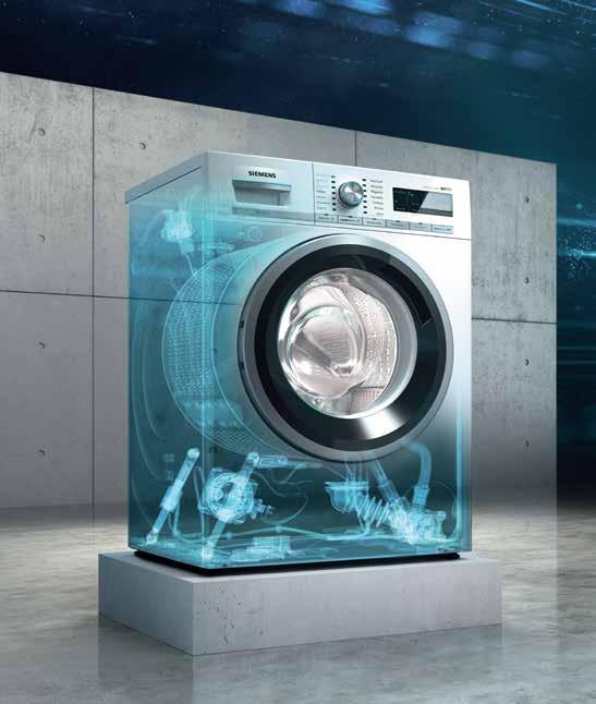 The isensoric washing machine is designed for reliable noise-free washing.