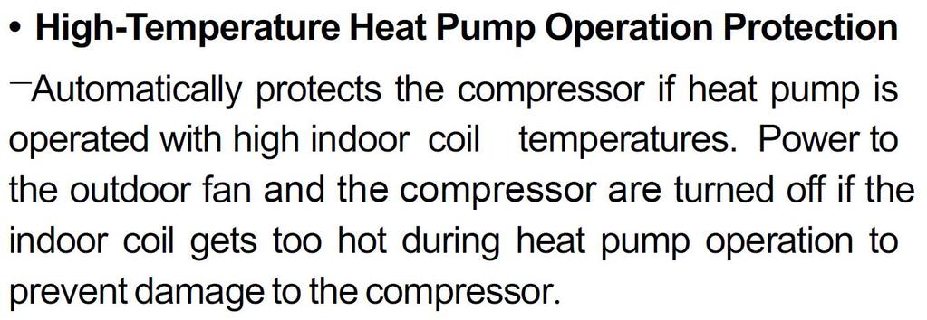 High Pressure Protection-The unit will shut off automatically when the pressure in the system is over 638 psi and within 10 minutes, after the compressor turns off, the unit will restart when the