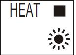 the air conditioner to produce hot air. To activate the heating function ( HEAT ), press the MODE button until the symbol (Heat ) appears on the display.
