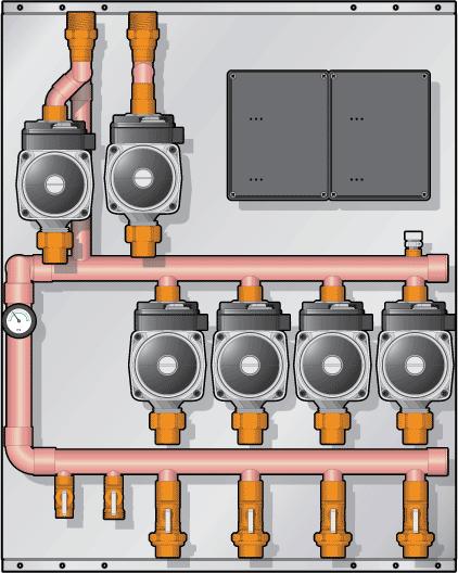 A DHW priority configuration is also an option for this panel.