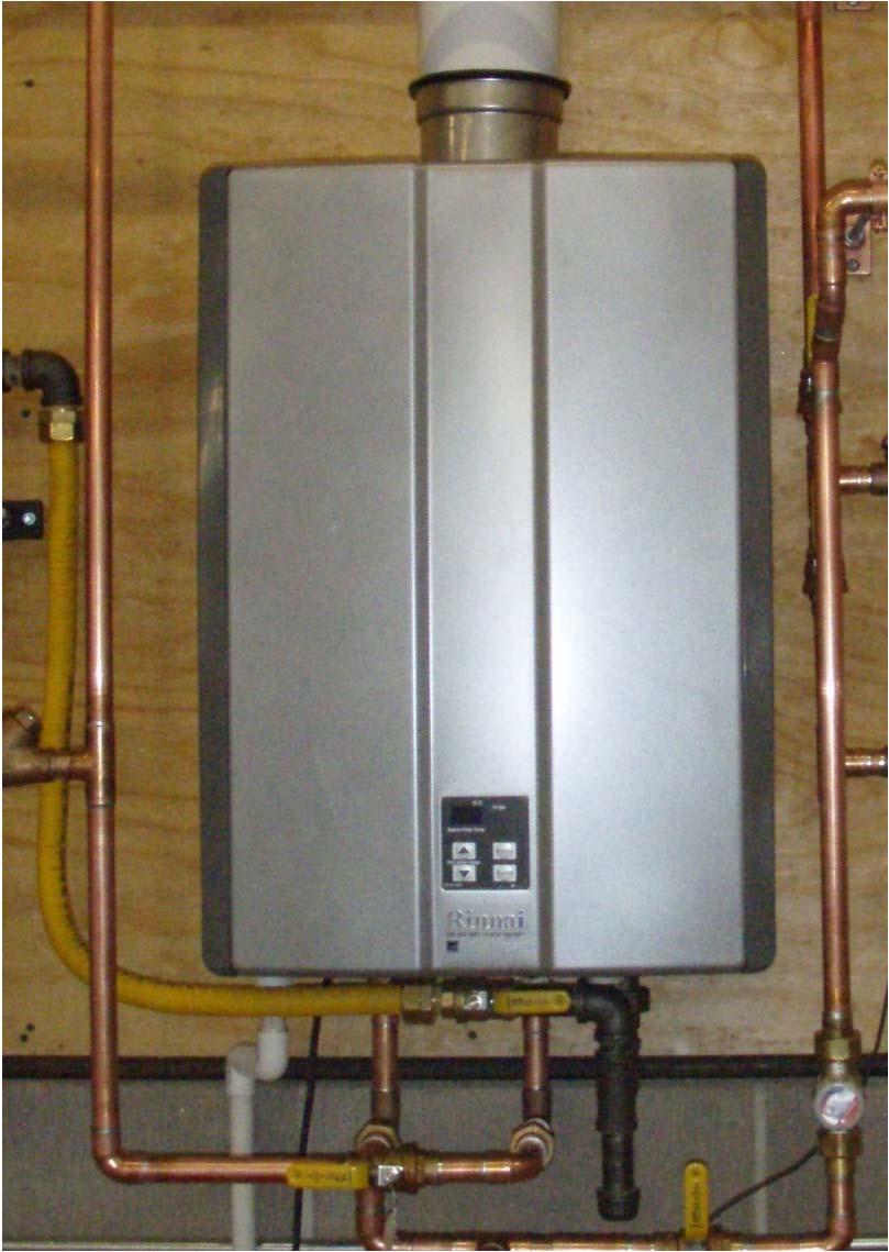 Tankless water heater based system DHW