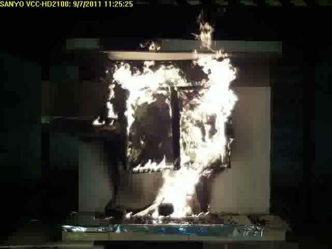Fire Spreading to Cabinets Heat Release Rate (kw) 700 600 500 400 300 200 CB-S1 CB-S2 Oak-S1 Oak-S2 PB-S1 100 0 0 120 240 360 480