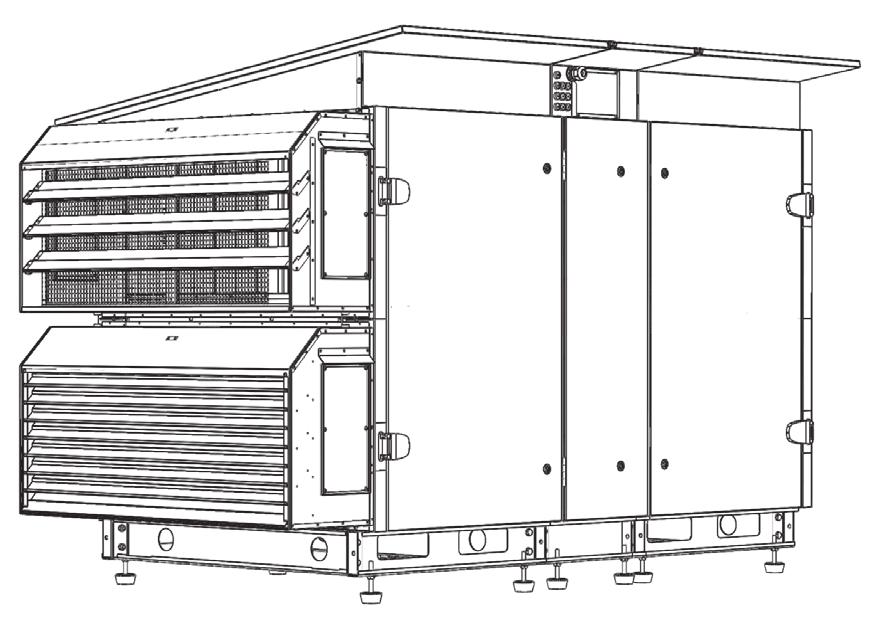 2.10. VERSO Series Air Handling Units Designed for the Outdoor Use VERSO air handling units, which are designed for outdoor use, can be additionally assembled with roofs with water drain tray to