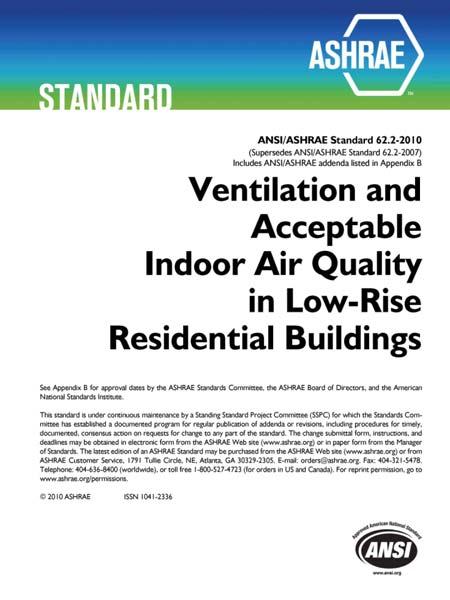 Residential Ventilation ASHRAE