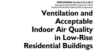2013 California Energy Code Part 6 ASHRAE 62.2.2010 Residential Ventilation The