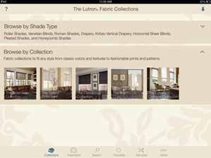 NEW Fabric App Use the Lutron Fabric Collections app for the ipad to check