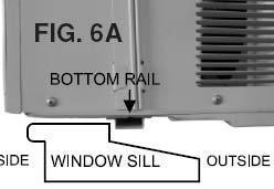 ditioner and close the window securely behind the top mounting rail. The air conditioner should be slightly 1. Place the air conditioner on a hard flat surface. tilted to the outside area.