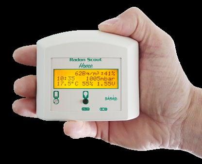 Use the Radon Scout Home at home, in your office, in schools and everywhere you are to ensure a healthy environment. Just place the unit on your desk, like a smart clock.