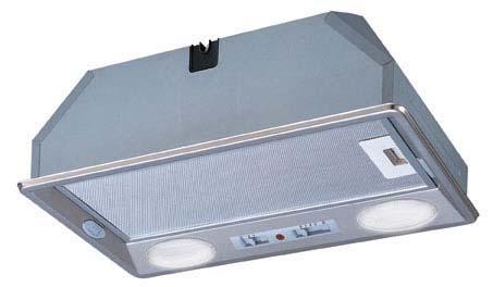 Suction Capacity: 480m3/h Model: CA-372 Integrated Hood designed with a pull out front panel that conceals