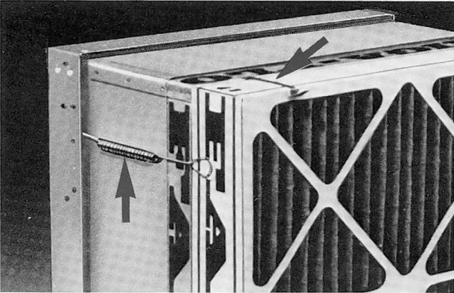 The counter balance should be installed in the horizontal position when the back draft dampers are held closed (see Figure 29).