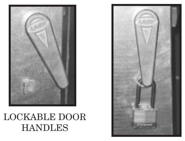 Access Doors Lockable access doors are provided to the services vestibule and to sections of the unit which may require maintenance or servicing.