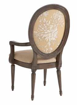 with the signature mum fabric on the outside of the back, together with the lattice back side chairs give