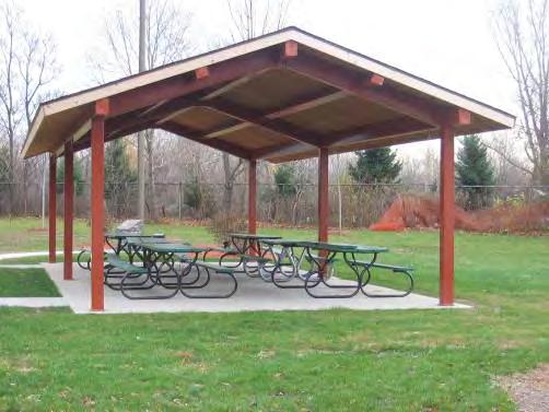 Village of North Syracuse Parks Master Plan Buildings: 1. Add new sand material, new posts and nets at the volleyball court. 2. Add 3 benches throughout the park and 5 picnic tables to the park area.