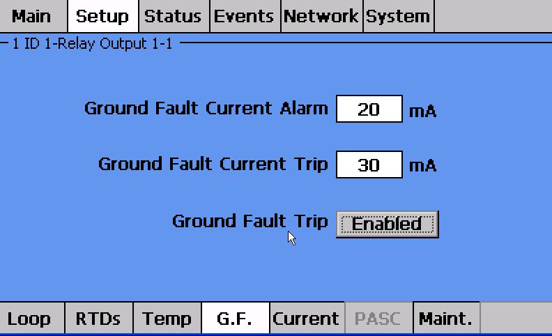 Ground fault measurement / current measurement setup Ground fault