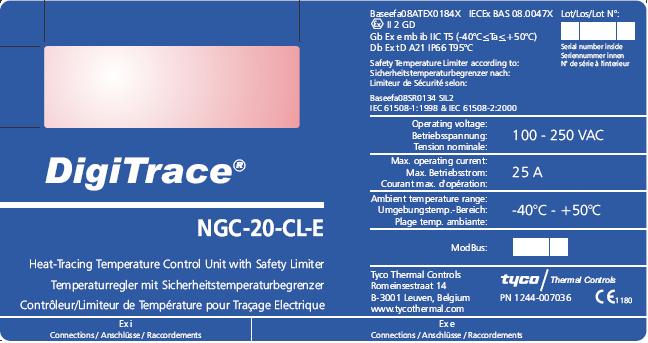 DigiTrace NGC-20-C-E (Control unit): Hazardous area approved controller (zone 1, 2, 21 and 22) 2.