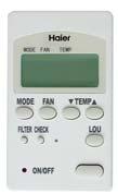 Individual Controller YR-E14 On/Off, Mode, Fan speed, Temperature setting, Swing.