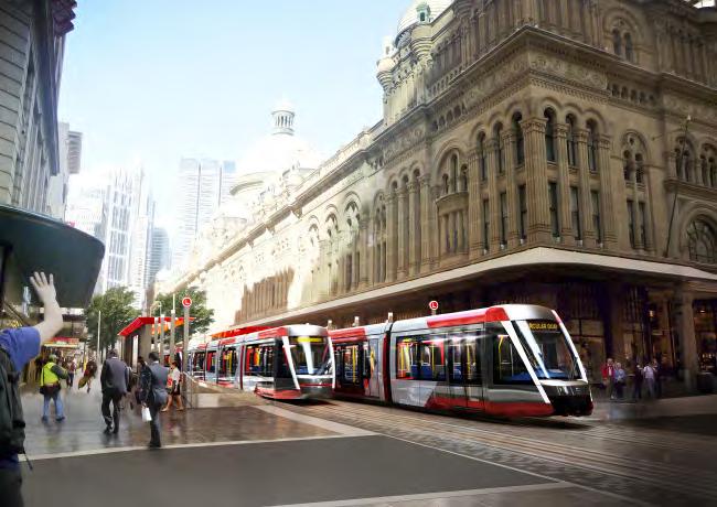 Pitt Street Station would serve the retail centre of the Sydney CBD on George and Pitt Streets north and west of the station, the civic and entertainment uses on George Street south and west and the