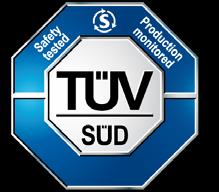 CERTIFICATIONS This certification satisfies NRTL safety requirements TÜV SÜD CUE Certificate Number: U8 17 04 64872 077 These units are CUE listed by TÜV