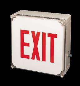 14 NEMA 4X Series - N4X vandal resistant, wet location, led exit & combination exit NEMA 4X rated exit signs are ideal for use in hostile environments where dirt, dust, oil, water or corrosive