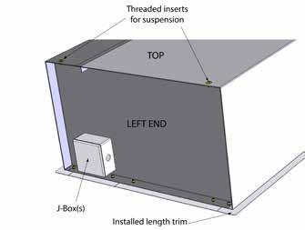NOTE: Finishing materials must not overlap the bottom of the cabinet to allow the intake screen to open freely. H.